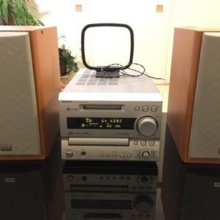 オンキヨー(ONKYO)のONKYO オンキョー FR-X7 CD/MDチューナーアンプ MDLP　コンポ(スピーカー)