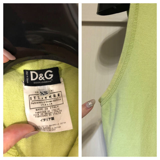 DOLCE&GABBANA(ドルチェアンドガッバーナ)のお値下げ D&G ノースリーブ パーカー レディースのトップス(Tシャツ(半袖/袖なし))の商品写真