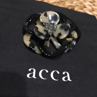 acca フランス フラワー ヘアゴム べっ甲 カメリア アッカ