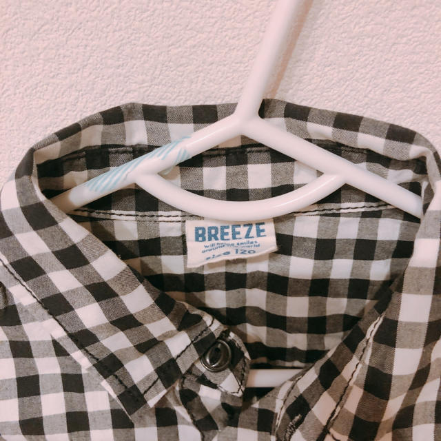 BREEZE(ブリーズ)のブリーズ BREEZE ギンガムチェック シャツ キッズ/ベビー/マタニティのキッズ服男の子用(90cm~)(Tシャツ/カットソー)の商品写真