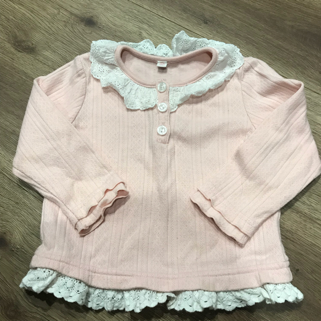 7分丈☆ロンT☆フリルロンTセット☆みー様 キッズ/ベビー/マタニティのキッズ服女の子用(90cm~)(Tシャツ/カットソー)の商品写真