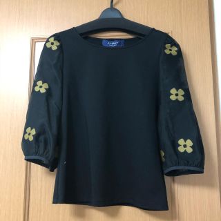 エムズグレイシー(M'S GRACY)のM'S GRACY セットアップ ブラック花柄 38 (シャツ/ブラウス(長袖/七分))