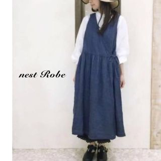 ネストローブ(nest Robe)のネストローブ（nest robe）リネン ノースリーブカシュクールワンピース(ロングワンピース/マキシワンピース)