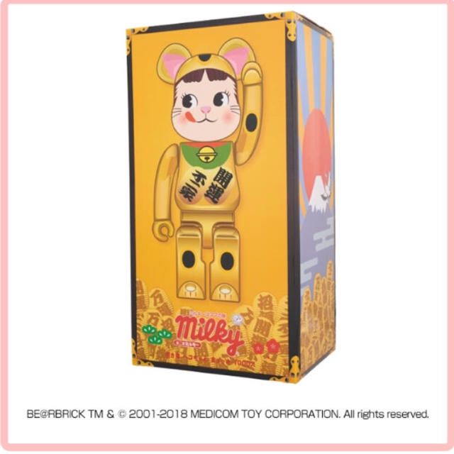 BE@RBRICK 不二家 招き猫 ペコちゃん 1000% ベアブリック