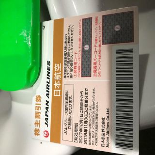 JAL 株主優待券 1枚(航空券)