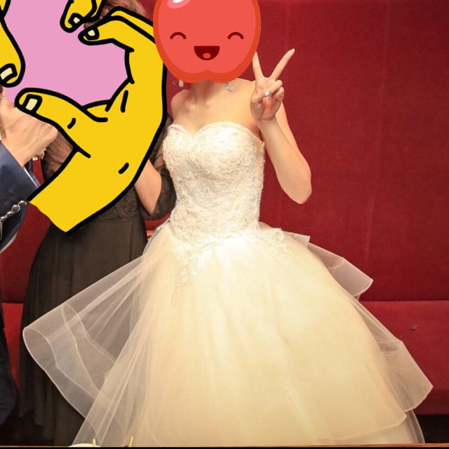 売り切り希望のため、再値下げ】ウエディングドレス♪パニエ付き 売り切り希望のため、再値下げ】ウエディングドレス♪パニエ付き