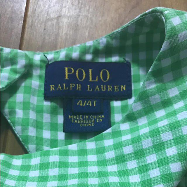 POLO RALPH LAUREN(ポロラルフローレン)のPOLO ラルフ・ローレン ギンガムチェックワンピース  キッズ/ベビー/マタニティのキッズ服女の子用(90cm~)(ワンピース)の商品写真