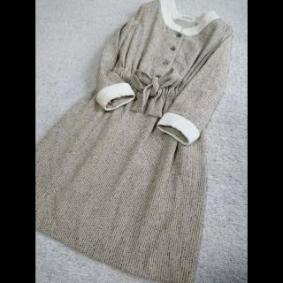 ロキエ(Lochie)のvintage レトロ ニットワンピース(ひざ丈ワンピース)