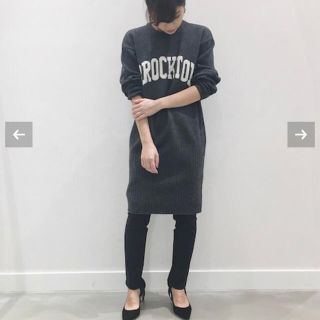 アパルトモンドゥーズィエムクラス(L'Appartement DEUXIEME CLASSE)の美品●BROCKTON GYMNASIUM ニットワンピース●グレー(ミニワンピース)