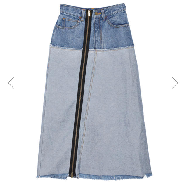 Ameri VINTAGE(アメリヴィンテージ)のAMERI INSIDE OUT ZIPPER DENIM SKIRT レディースのスカート(ロングスカート)の商品写真