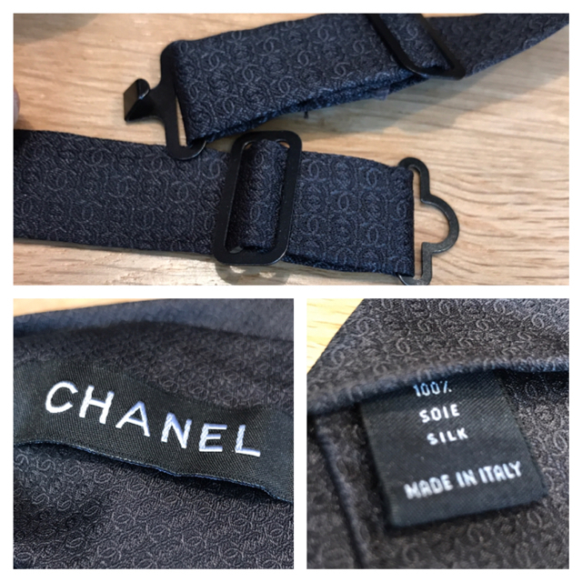 CHANEL(シャネル)のlovehermes様の未使用 シャネル アスコットタイ ネクタイ ブラック レディースのファッション小物(その他)の商品写真