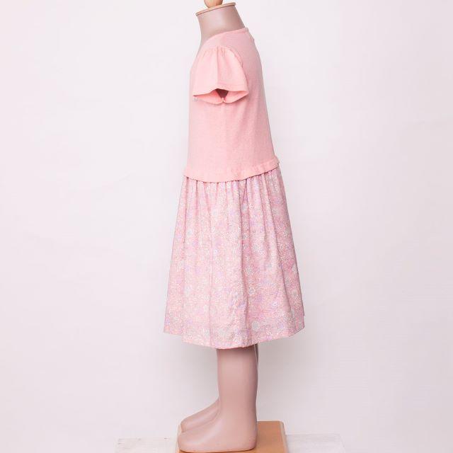 110cm　ニットワンピース　ピンク キッズ/ベビー/マタニティのキッズ服女の子用(90cm~)(ワンピース)の商品写真