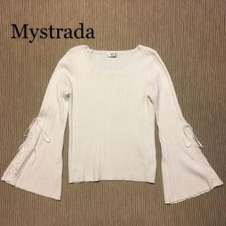 マイストラーダ(Mystrada)のくぅ様専用☆ マイストラーダ  お袖フレアレースアップニット(ニット/セーター)