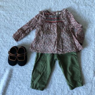 ザラキッズ(ZARA KIDS)のみーちゃん様✳︎Zara ベビー ボヘミアンブラウス80(シャツ/カットソー)