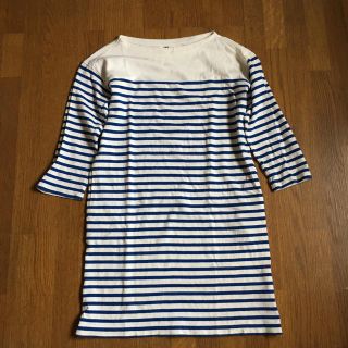 ユニクロ(UNIQLO)のUNIQLO ユニクロ ボーダーワンピース Ｌ(ひざ丈ワンピース)