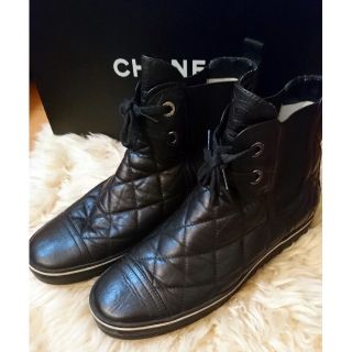 シャネル(CHANEL)の美品☆シャネル CHANEL マトラッセ サイドゴアショートブーツ(ブーツ)