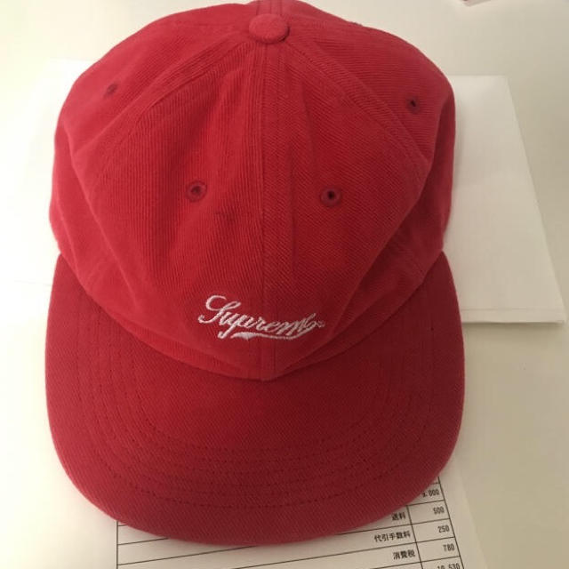 17aw supreme BrushedTwill Script 6-panel