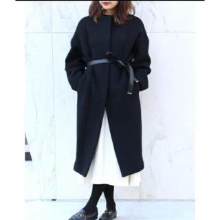 エレンディーク ラウンドネックコクーンコート ブラックの通販 by