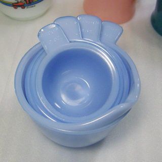 ファイヤーキング(Fire-King)のジャネット デルファイトブルー メジャリング 4cup set 1930's(食器)