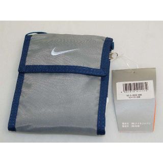 ナイキ(NIKE)のナイキ　首かけストラップ　ナイロン財布 新品　グレー系(折り財布)