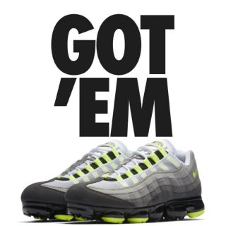 ナイキ(NIKE)の※値下げしました。NIKE AIR VAPORMAX 95 イエロー 27㎝(スニーカー)