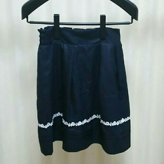 リバーシブルスカート・紺(ひざ丈スカート)