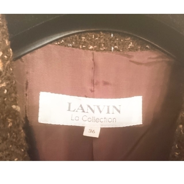 美品☆  LANVIN  袖口リボン ツイードジャケット 1