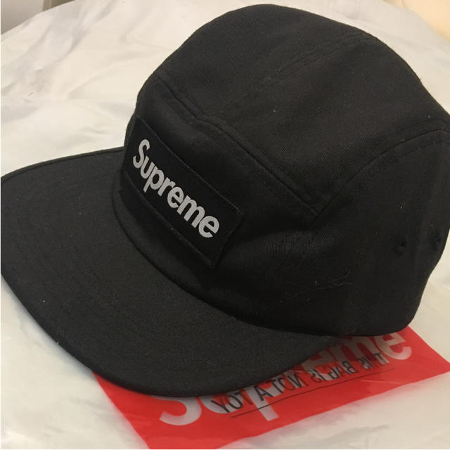 supreme 5パネル cap 黒