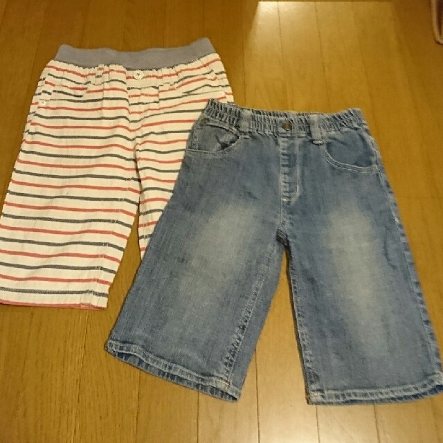 美品 130サイズ 男児半ズボン ハーフパンツ2枚セット キッズ/ベビー/マタニティのキッズ服男の子用(90cm~)(パンツ/スパッツ)の商品写真