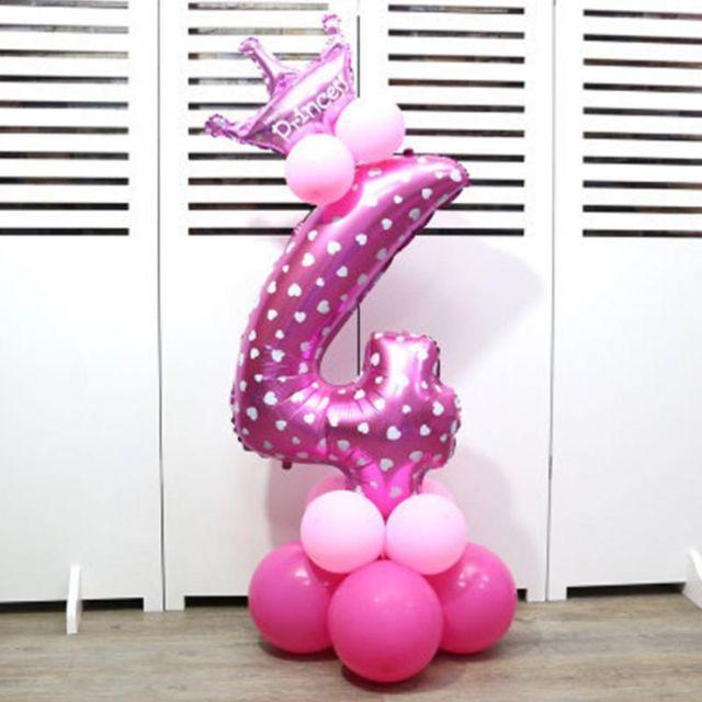誕生日 風船 数字 4 ピンク バルーン 可愛い 4歳の通販 By 花と団子と