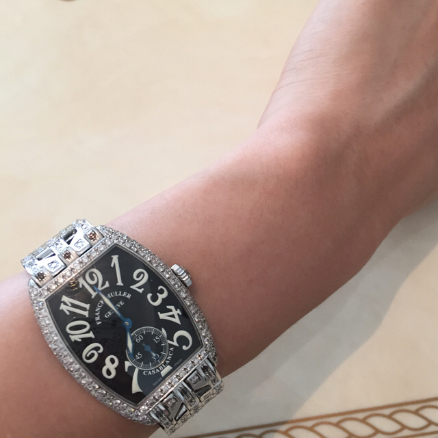 FRANCK MULLER(フランクミュラー)のあずあす様専用 フランクミュラー カサブランカ フルダイヤ アフターダイヤ レディースのファッション小物(腕時計)の商品写真