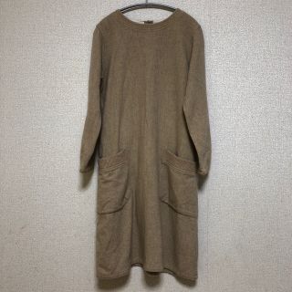 ナチュラルランドリー(NATURAL LAUNDRY)の☘ grin  濃いベージュ とても可愛い ワンピース  ☘(ひざ丈ワンピース)