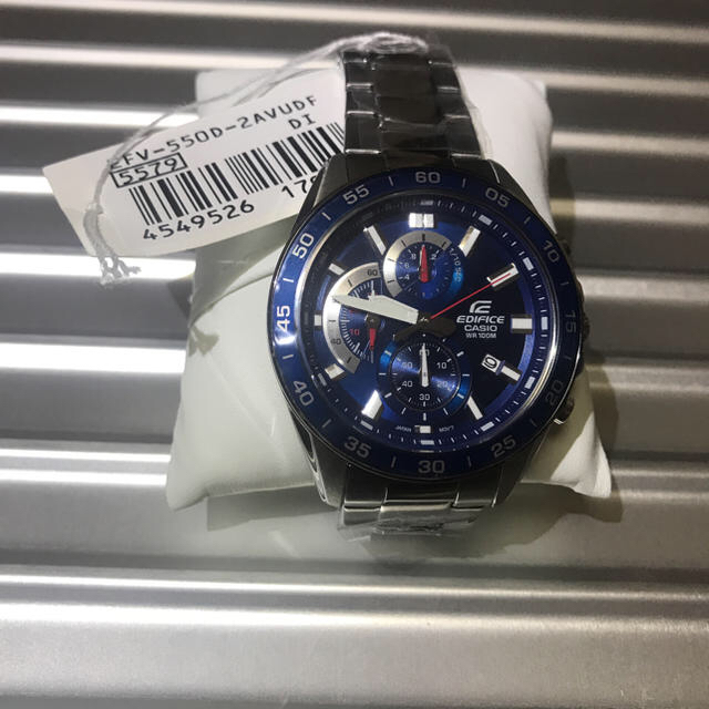 CASIO(カシオ)のカシオ エディフィスクロノグラフ クオーツ 希少ブルー文字盤 メンズの時計(腕時計(アナログ))の商品写真