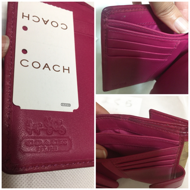 COACH(コーチ)のCOACH コーチ 二つ折り財布 シグネチャー レディースのファッション小物(財布)の商品写真