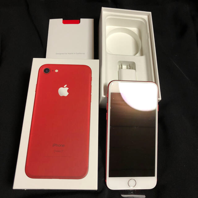 スマホ/家電/カメラApple iPhone7 256GB 美品RED