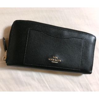 コーチ(COACH)のCOACH コーチ 黒 長財布 シンプル オールジップ(長財布)