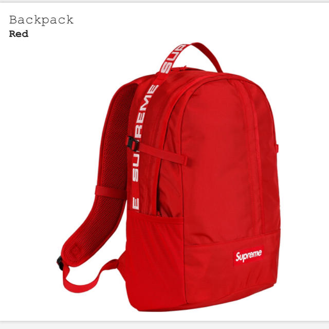 Supreme Backpack 18ss Red