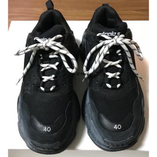 バレンシアガ(Balenciaga)の正規品 バレンシアガ triple s トリプルエス ブラック 黒 40(スニーカー)