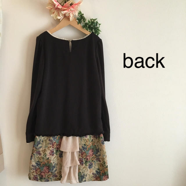 axes femme(アクシーズファム)の【さち様専用】axes femme 上品 花柄 ドッキングワンピ レディースのワンピース(ひざ丈ワンピース)の商品写真