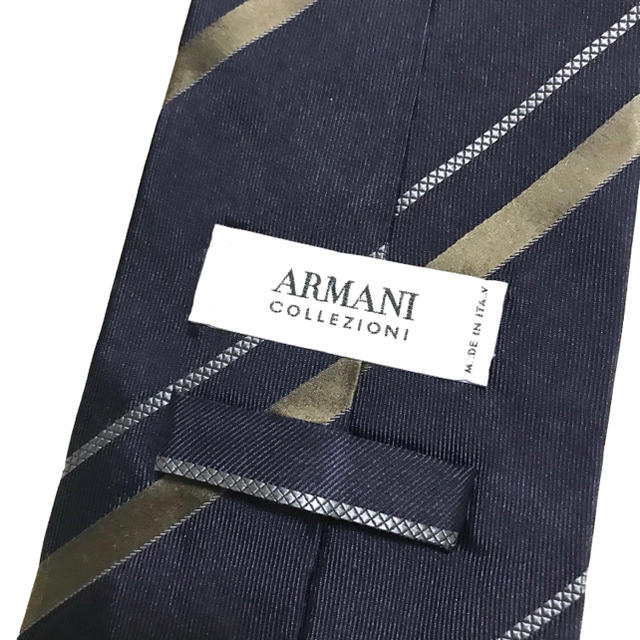 ARMANI COLLEZIONI(アルマーニ コレツィオーニ)の定1.9万美品 アルマーニコレッツォーニ レジメンストライプシルクネクタイ メンズのファッション小物(ネクタイ)の商品写真