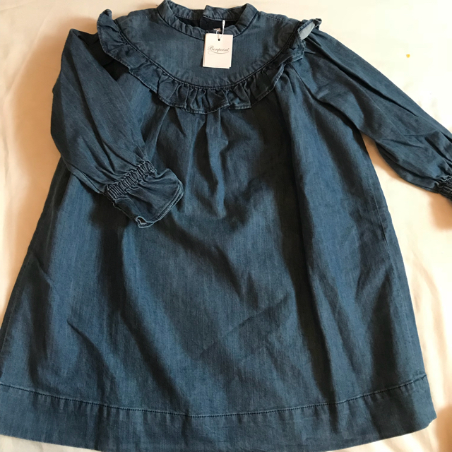 Bonpoint(ボンポワン)のひまちこ様ご専用 ボンポワン デニムワンピース キッズ/ベビー/マタニティのキッズ服女の子用(90cm~)(ワンピース)の商品写真