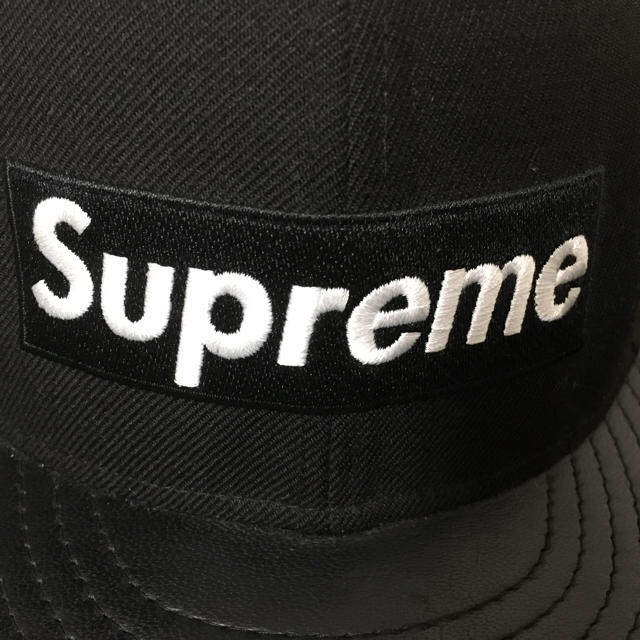 Supreme box logo cap newera 12aw レザー