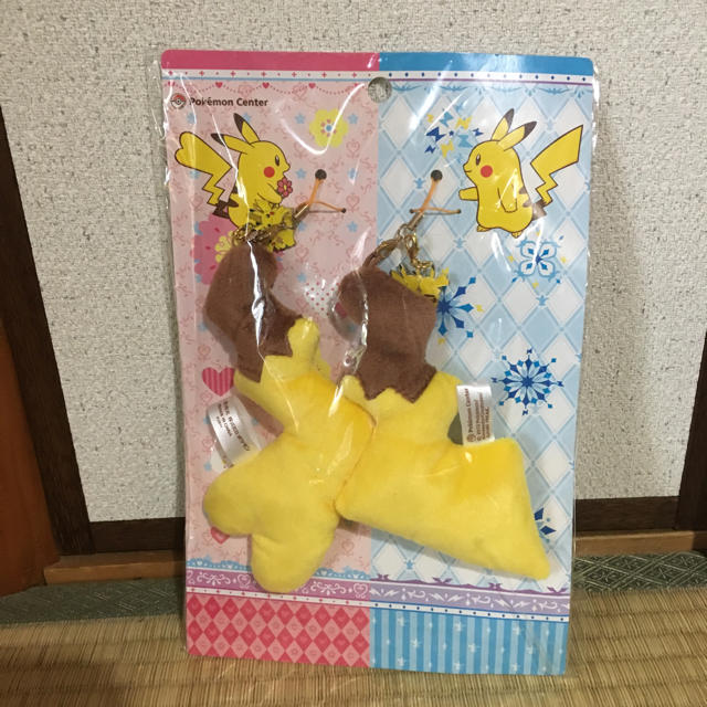 ポケモン - ペアピカチュウ しっぽストラップset ポケモンセンターの