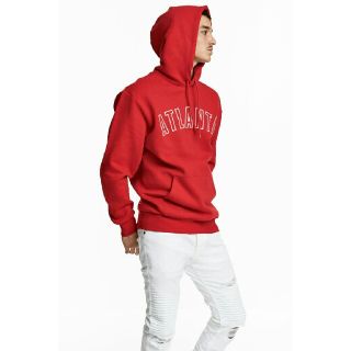 エイチアンドエム(H&M)の☆H&M エイチアンドエム フード パーカー/メンズ/XS/レッド☆新品(パーカー)