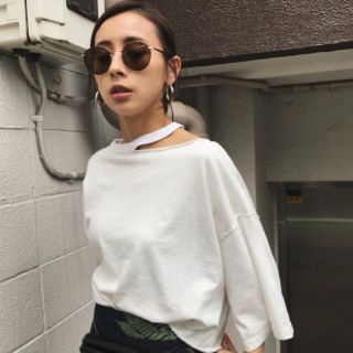 アメリヴィンテージ(Ameri VINTAGE)のAMERI   2018新作MEDI SLIT OVER TEE(Tシャツ(半袖/袖なし))