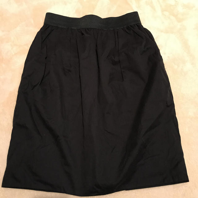 ウエストゴムスカート⭐BLACK レディースのスカート(ひざ丈スカート)の商品写真