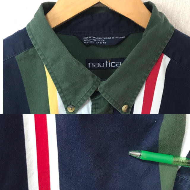 NAUTICA(ノーティカ)のヌーピーさん専用 XL ♪ 90s ノーティカ ビッグシャツ ストライプシャツ  メンズのトップス(シャツ)の商品写真