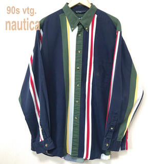 ノーティカ(NAUTICA)のヌーピーさん専用 XL ♪ 90s ノーティカ ビッグシャツ ストライプシャツ (シャツ)
