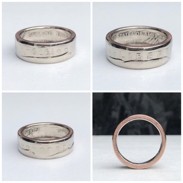 アメリカコインリング 指輪 1ドル メンズのアクセサリー(リング(指輪))の商品写真