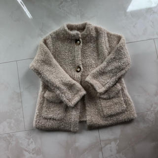 ザラキッズ(ZARA KIDS)の美品 ZARA kids カーディガン ホワイト 98㎝(カーディガン)